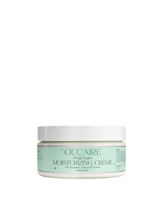 A jar of Moisturizing Crème on white background